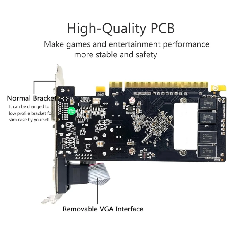 Powerful 2GB Visual Enhancer, 64 bit, 625MHz Frequency Upgrades Your Computer QXNF
