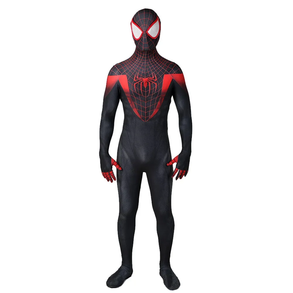 Big Lens Into the Verse Spiderman Miles Morales Cosplay kostium na Halloween superbohater body Zentai stroje Miles Morales Spider