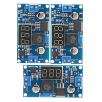 3Pcs LM2596 DC-DC Step-Down Converter Adjustable Step-Down Converter Voltage Regulator LED Display Voltmeter 4.0-40V To 1.25-37V