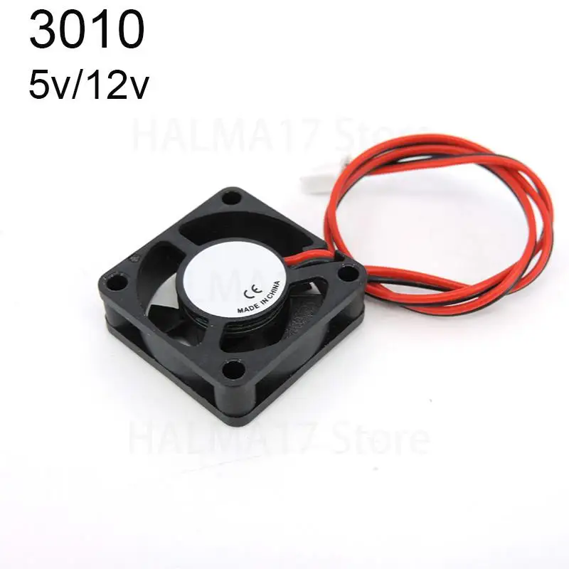 DC 5V 12V  3010 Fan Cooling Brushless Mini Fan 30*30*10MM Cable 2Pin oil Fluid Bearing Radiator For 3D Printer Parts Reprap J17