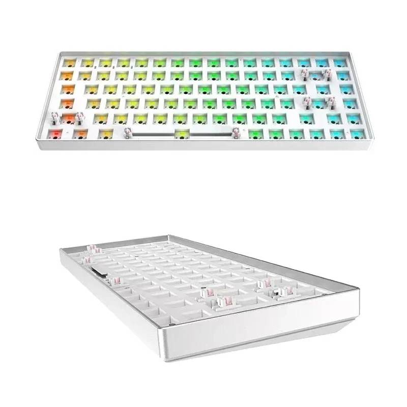 Imagem -03 - Ciy-liga de Alumínio Personalizado com Fio Gaming Keyboard Kit 84 Chaves Hot Swap Rgb Backlight Diy