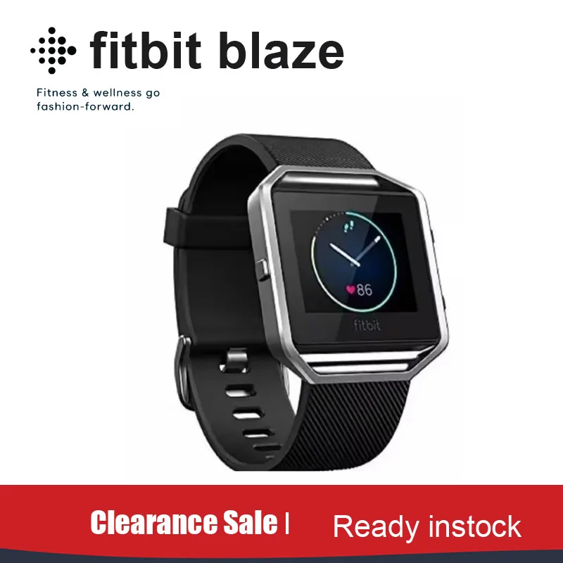 

Умные фитнес-часы Fitbit Blaze с дисплеем времени, черные