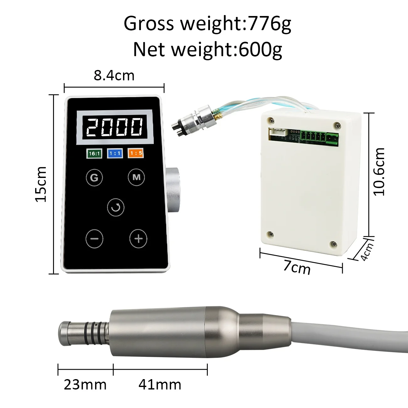 Jumtop dental led micromotor 40000 rpm sem escova embutido motor elétrico cadeira dentista unidade acessórios e-tipo equipamento dentista