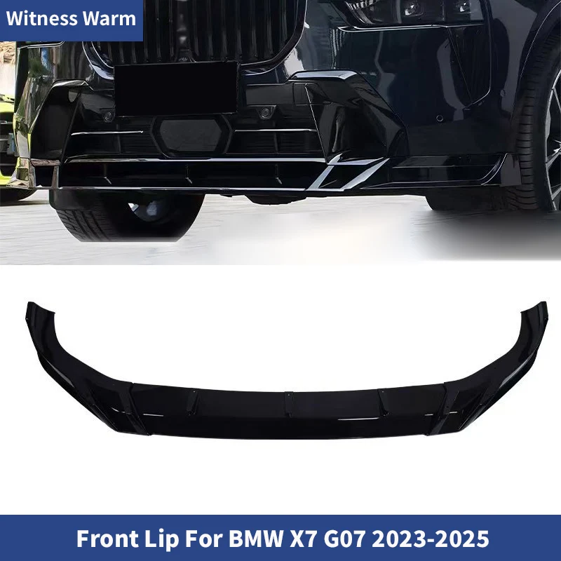 Pour BMW G07 X7 M paquet ABS noir brillant séparateur de lèvre de pare-chocs avant menton 2023-2025