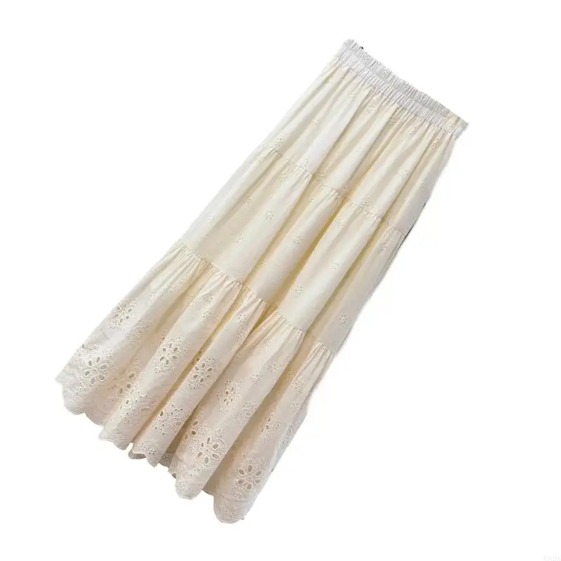 

Artistic Japanese Embroidered Cotton Polyester A Line Skirt for Women and Girls 6XDA