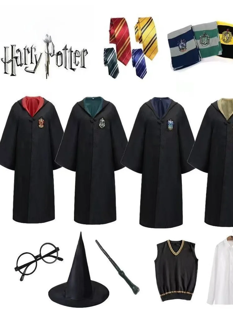 

Cosplay Robe Student Performance Costume wart's School Wizard Coat loween Cloak Long Sve Long Pants Suit