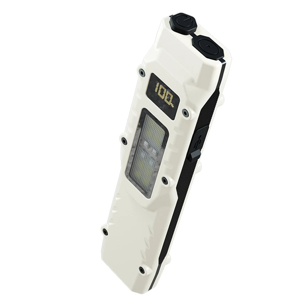 مصباح يدوي LED رفيع للغاية مع شاشة LED رقمية، مصباح جيب رفيع للغاية، مصابيح كاشفة على شكل مسطح للتخييم في الهواء الطلق