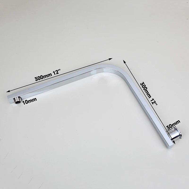 4 6 8 10 inch Bathroom Wall Mounted Square Rainfall Stainless Steel Shower Head Mixer Chrome Finish Sprayer Tap With Shower Arm
