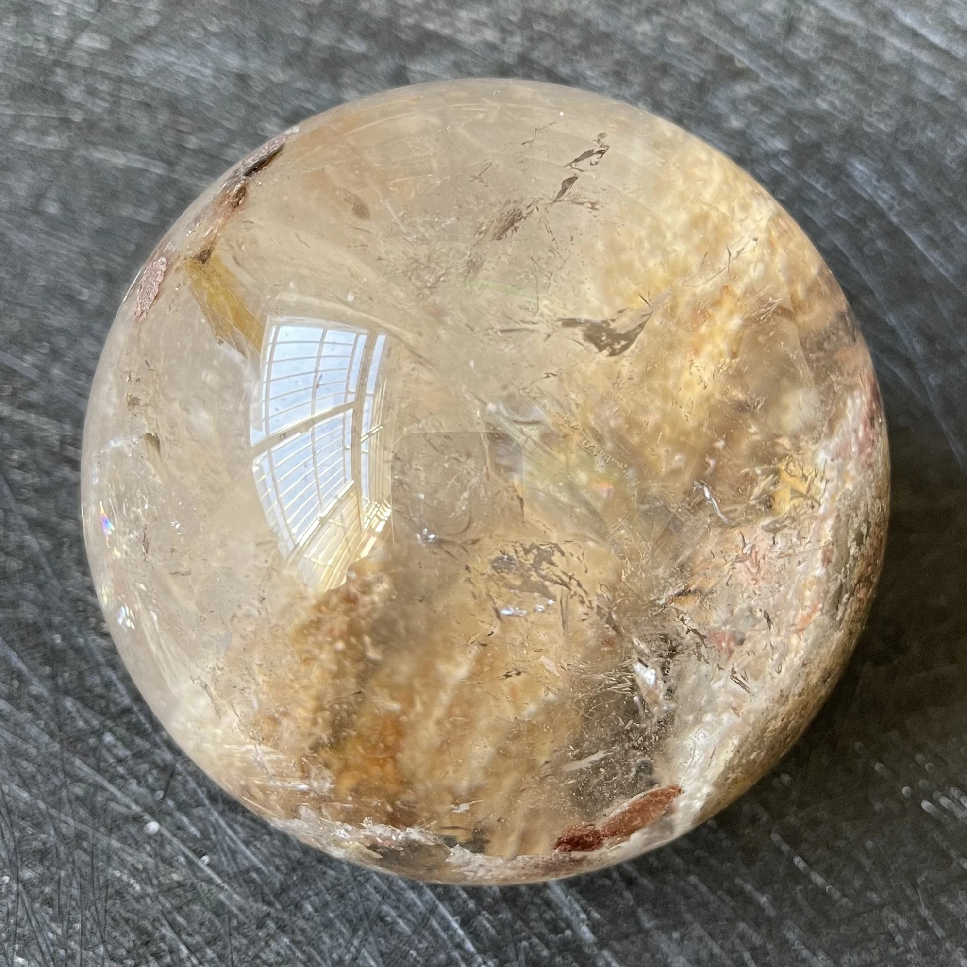 Boule de Clip Naturel de 453g, Sphère Fantôme Verte, Décoration de Roche Tourmaline, Quartz Rugueux Poli, Pierre de Guérison A23