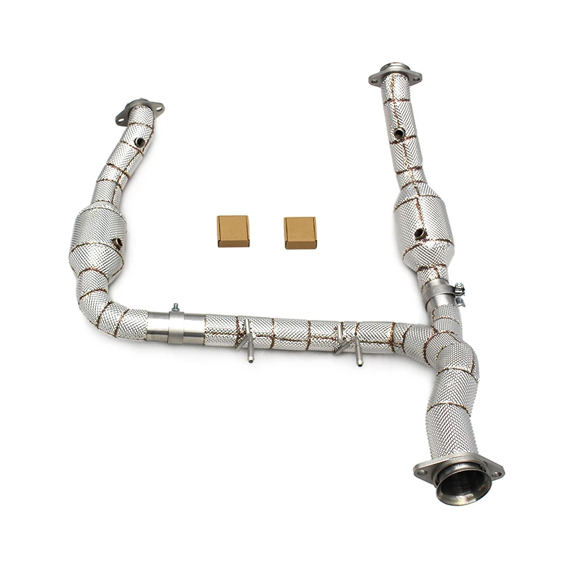 

Stainless Steel High-Flow Exhaust Pipe with 200/300-Cell Catalyst, Compatible with Ford F150 3.5TT 2015-2023