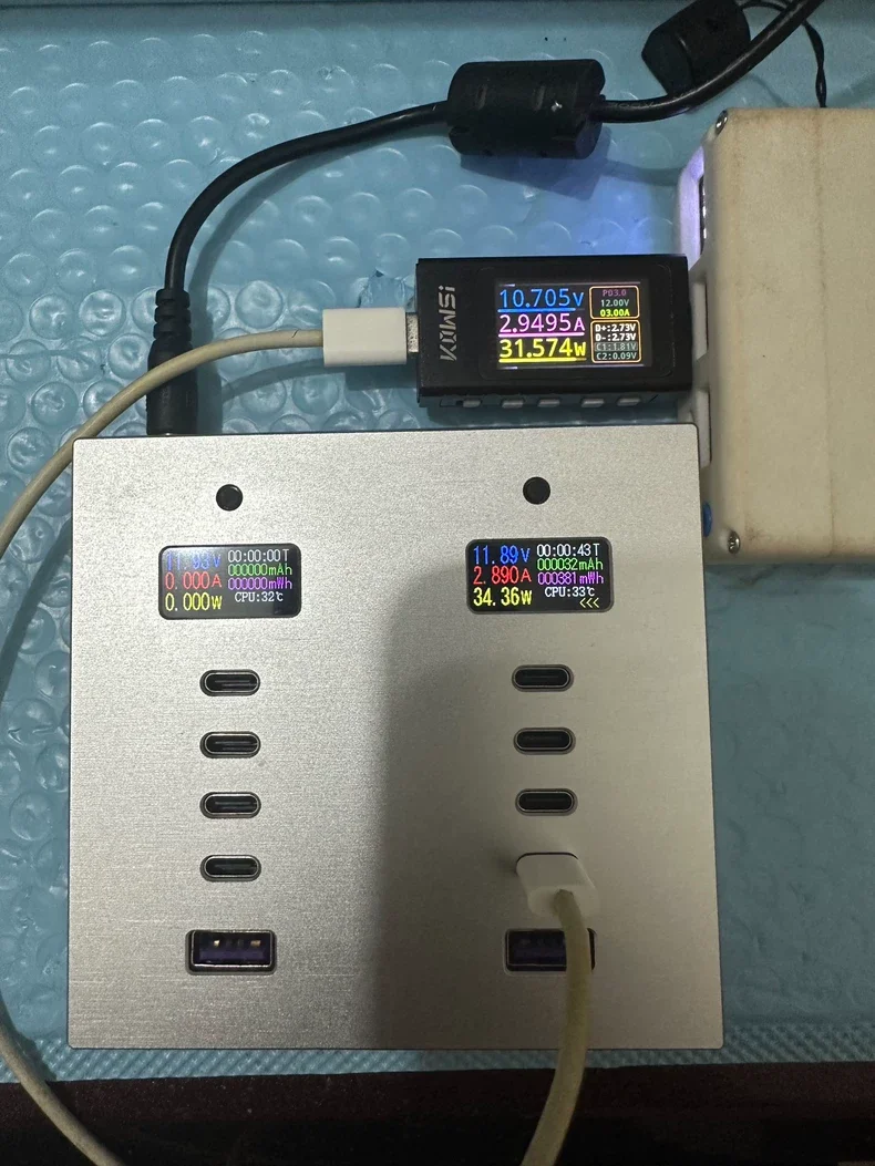 Suitable for Green Union 300W fast charging aluminum shell, CNC molded with voltage, current, coulomb meter display