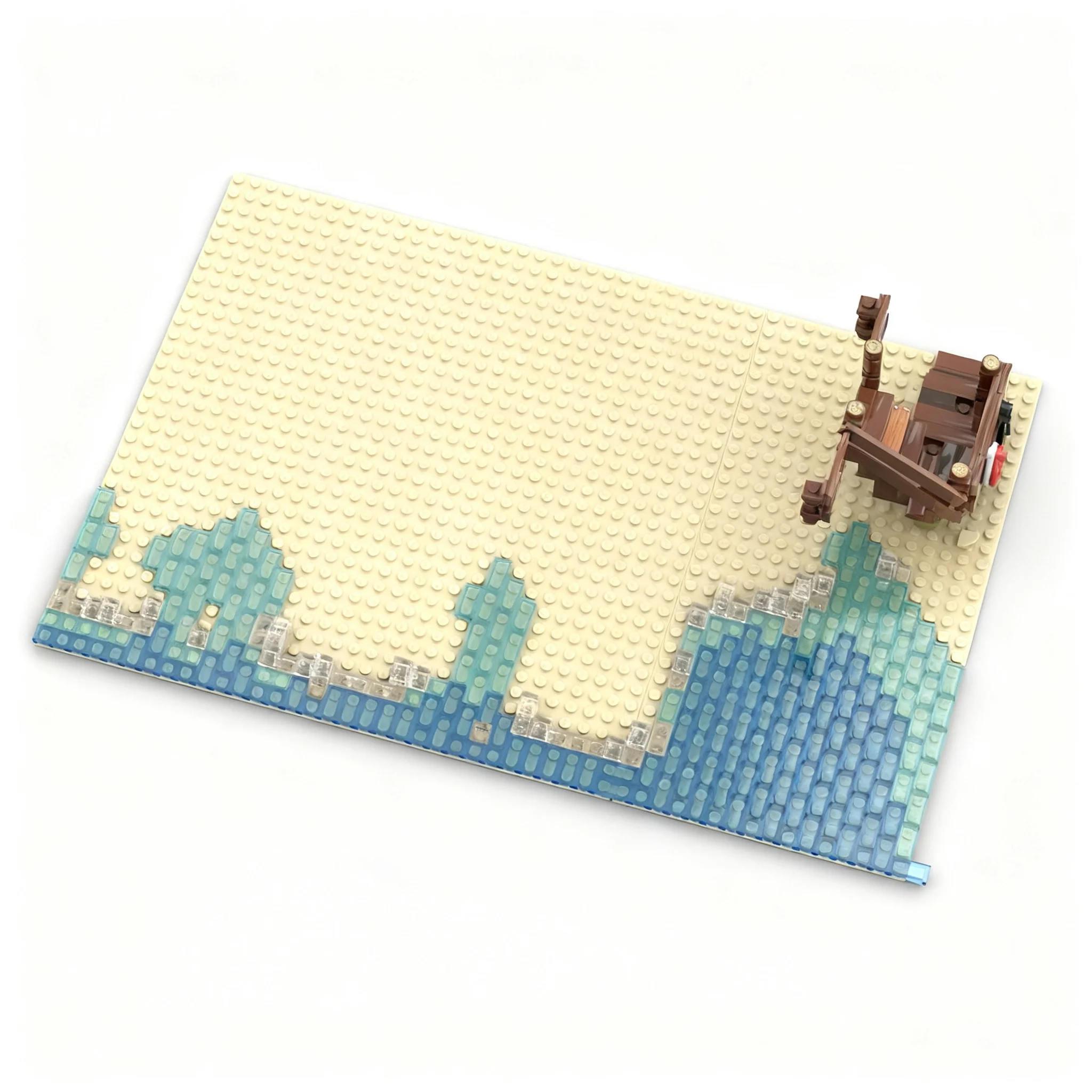 364pcs MOC Staircase Realistic Beach Harbormasters Office Extension Model Building Blocks Christmas Gifts Architecture Toys Kids