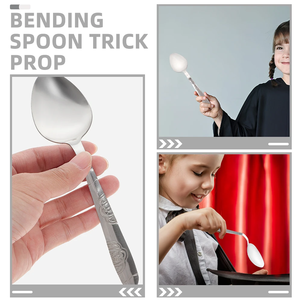 

10 Pcs Bending Spoon Props Magician Trick Toys Gimmick Spoons Mind Kit Iron Baby