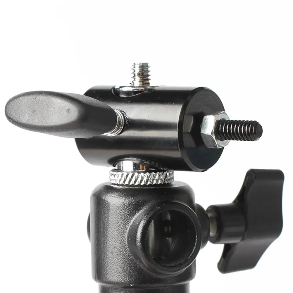 

1 4 Screw Light Stand Adapter Aluminum Black Camera Tripod Flashlight Universal Connection Photographic Accessories