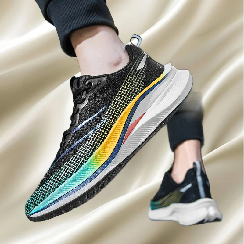 

Уличные сетчатые черные кроссовки, мужская повседневная спортивная обувь, дышащие легкие кроссовки, спортивная обувь для бега и ходьбы