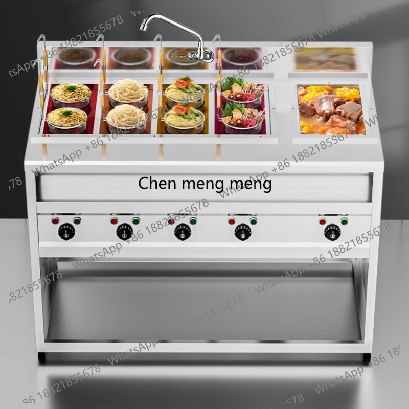 

Noodle cooking stove Commercial vertical electric heating six-head noodle cooking machine Vegetable soup noodle stove Malatang