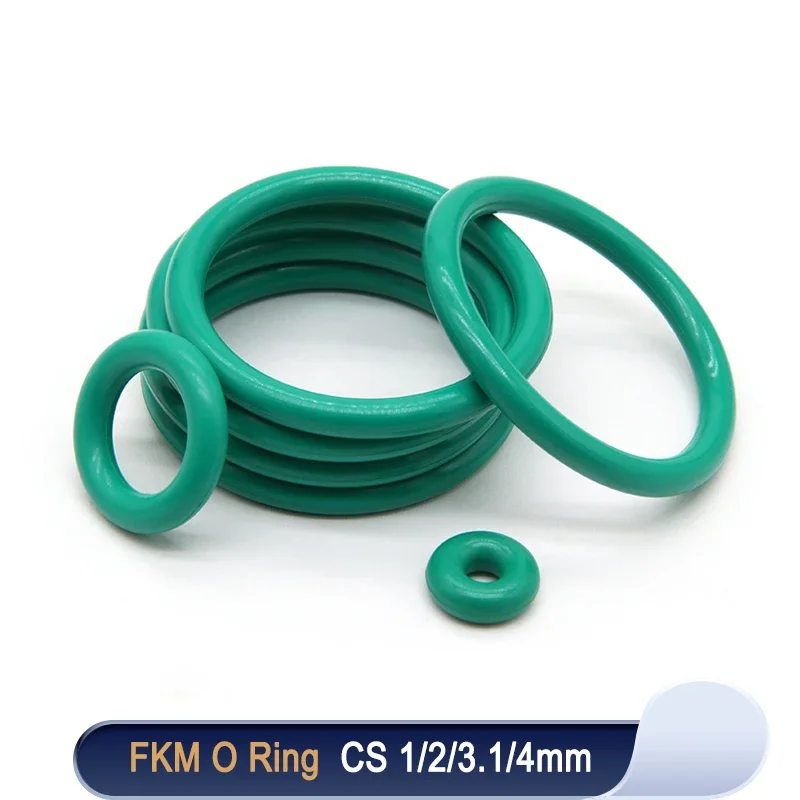 10pcs FKM O Ring Sealing Gasket CS 1/2/3.1/4mm OD 5-70mm Insulation Oil High Temperature Resistance Fluorine Rubber FKM O-Ring