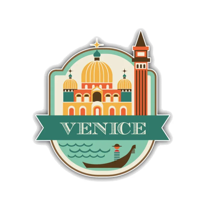 

Car Sticker Fashion Venice City Modeling Popular Car Stickers PVC Auto Laptop Waterproof Cover Scratches Self-adhesive Decals