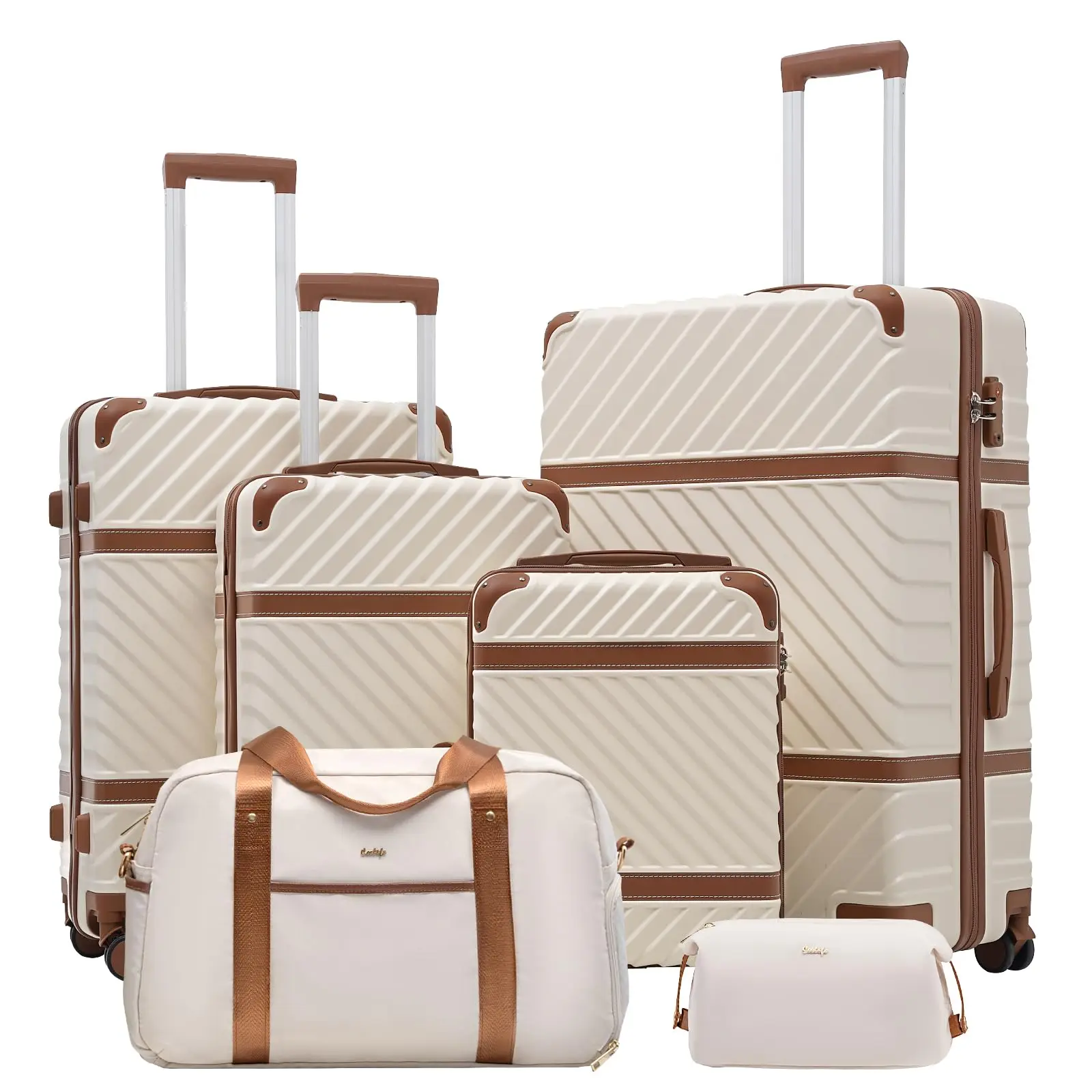 Luggage Set Suitcase Carry On Luggage PC Hardshell Luggage TSA Lock Spinner Wheels Telescopic Handle