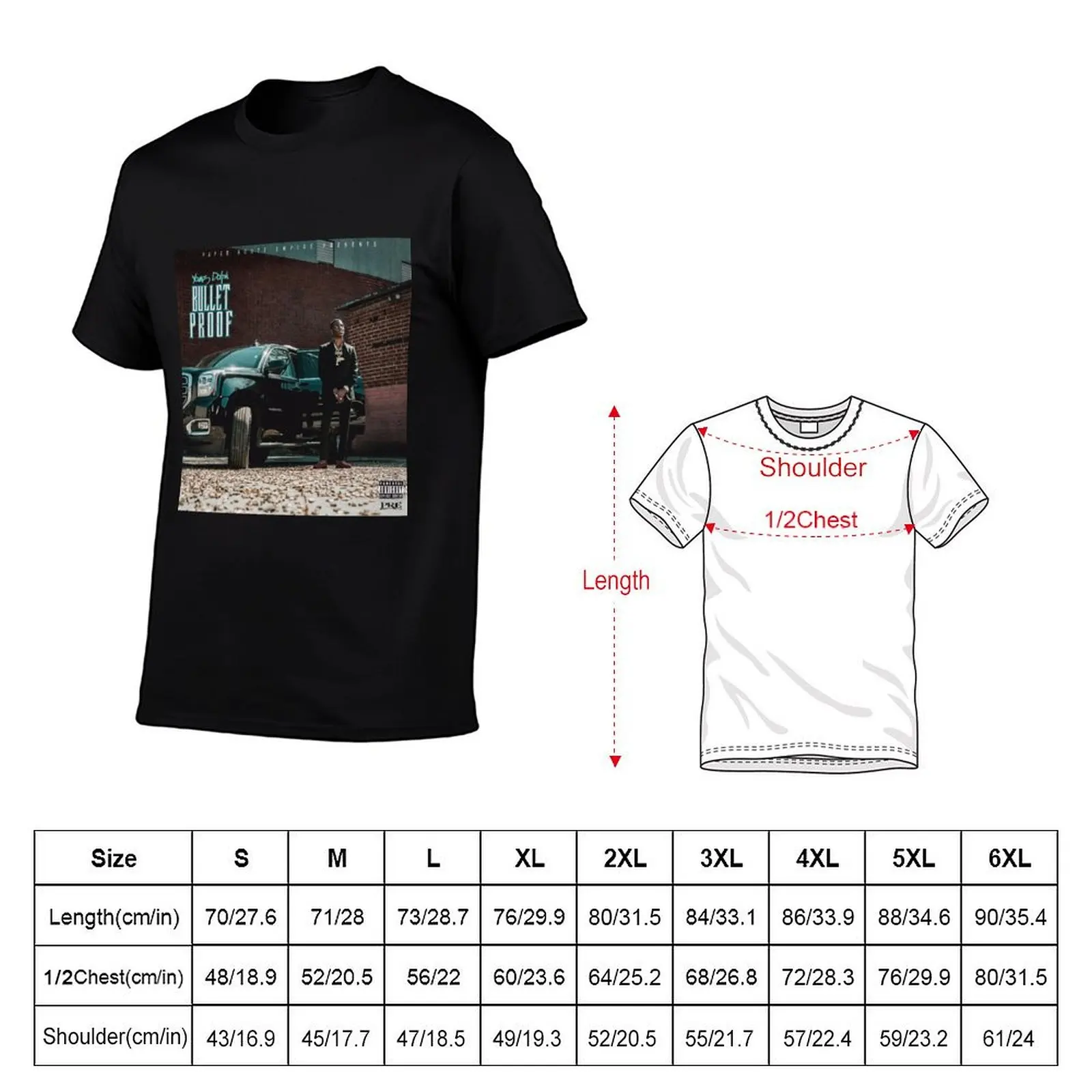 Bulletproof - Young Dolph T-Shirt Anti-Perspiration Workout Top