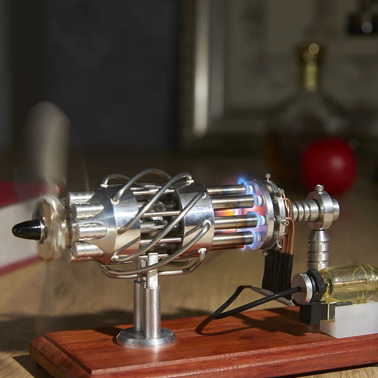 16-Swash Plate Stirling Engine Model External Combustion Educational Toy Physics Gift