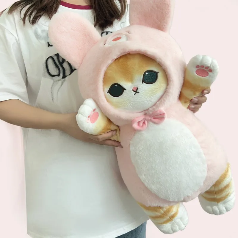 New 50cm Kawaii Mofusand Anime Hobby Cartoon Cross-dressing Panda Rabbit Plush Doll Cute Pillow Doll Give Gifts To Girlfriend