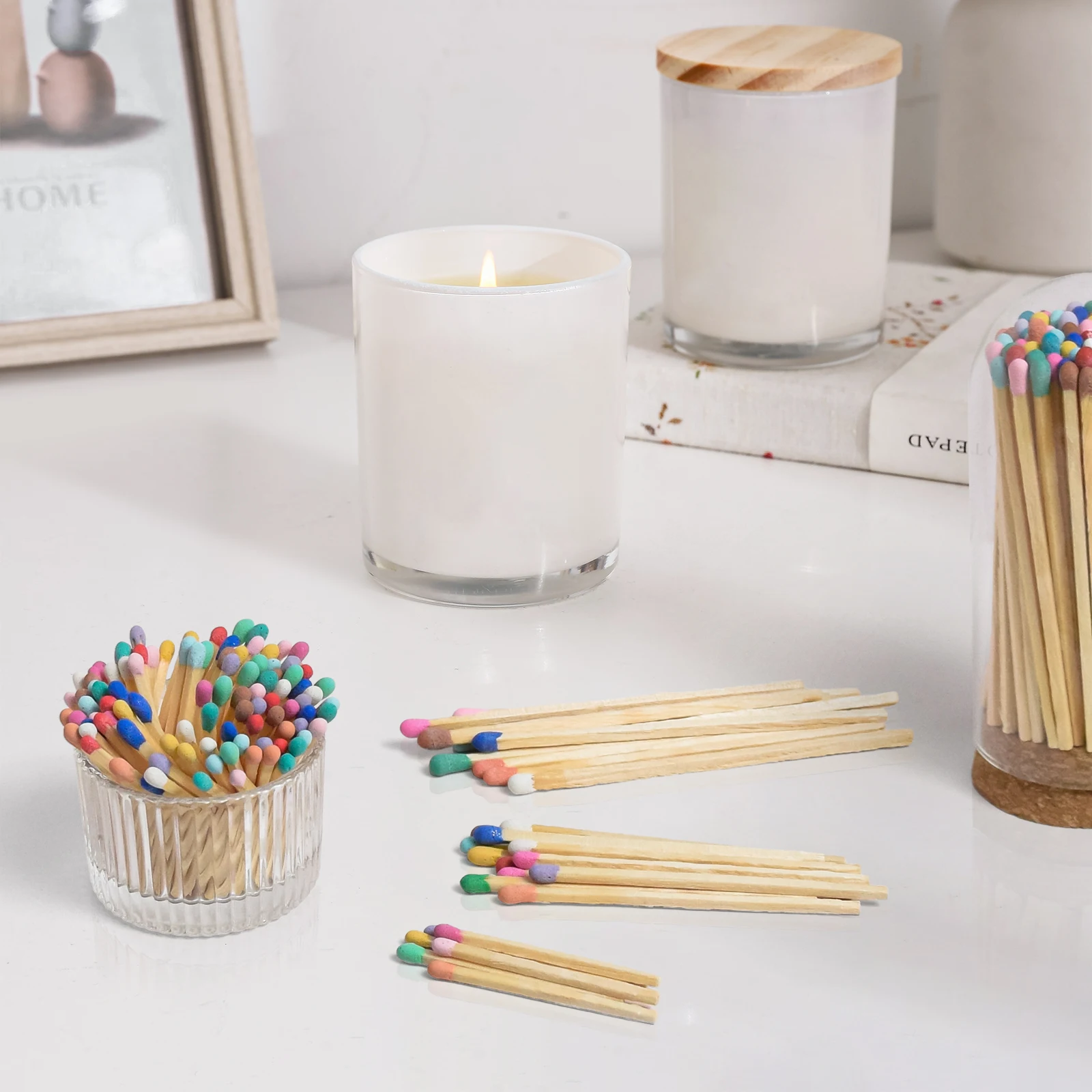 USA Free Shipping Colorful 2 Inch Safety Matches Wooden Matchsticks for Home Decoration Wedding Birthday Camping