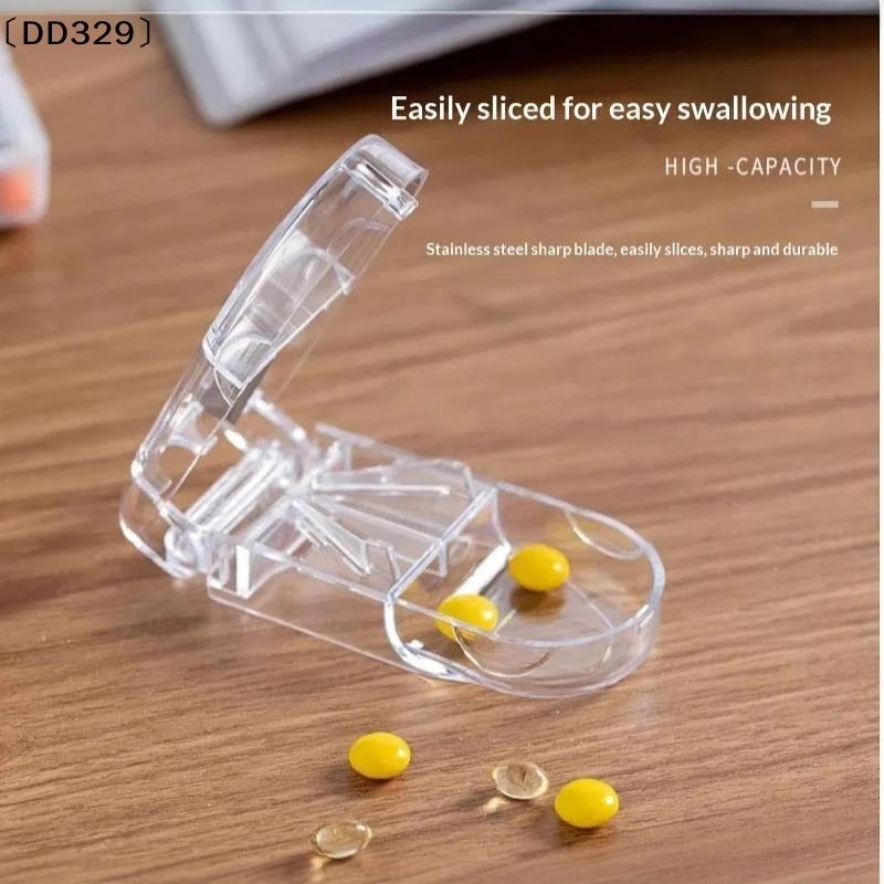 Food Grade Plastic Pill Cutter With Sharp Blade And Built In Storage Perfect For Travel Home Daily Medication Use〔DD329〕