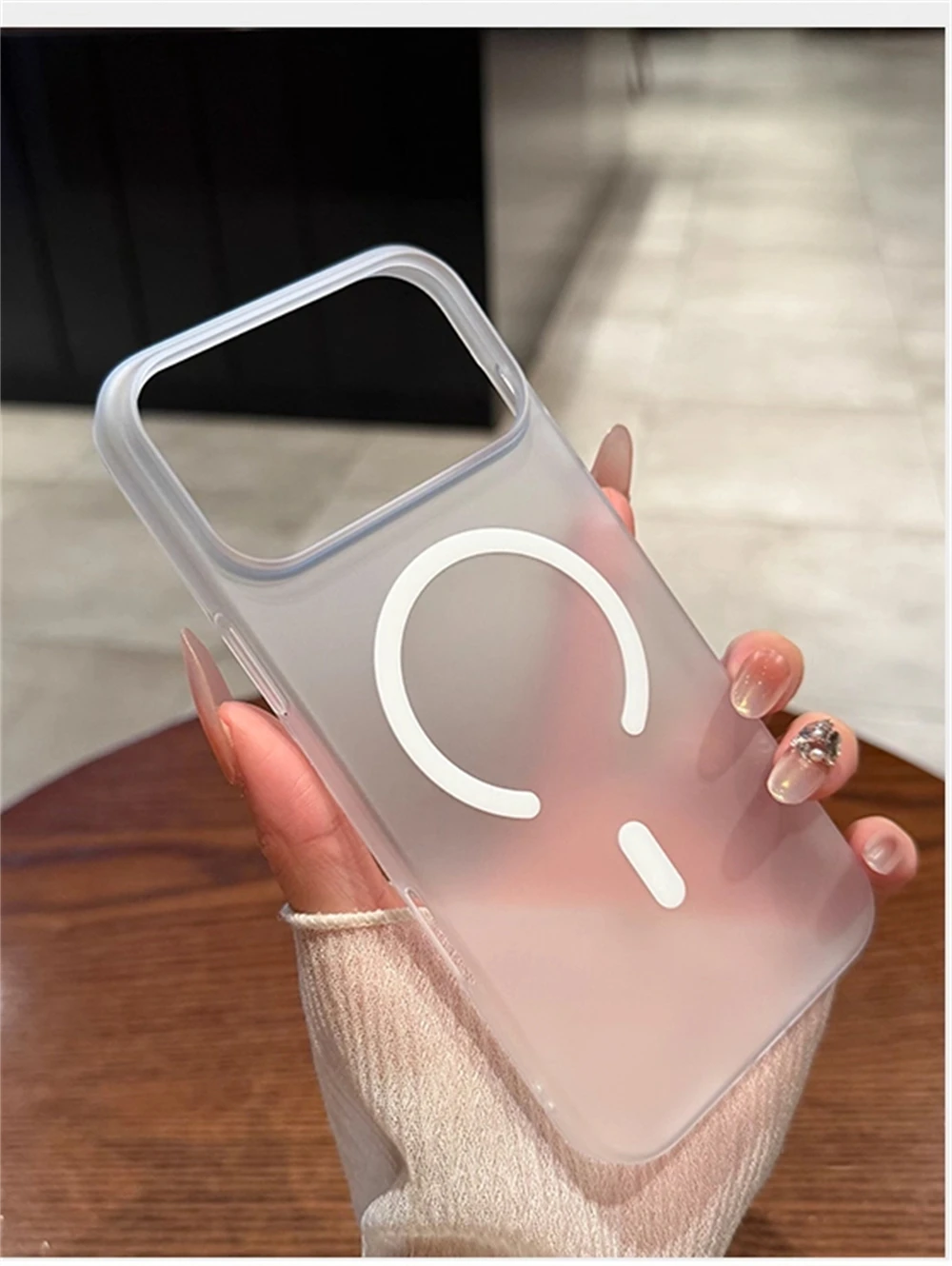 Ultra Dünne Matte Durchsichtige Harte PC-Hülle für iPhone 18 17 Pro Max Air 16 15 14 Plus 13 12 mit Magsafe Magnetischer Super Slim Abdeckung – Detail 3