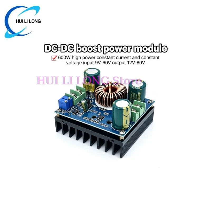 1PCS600W 16A DC MPPT Solar Boost Voltage Converter Step-up Power Supply Transformer Module 12-60V/12-80V Regulator ControllerLTC