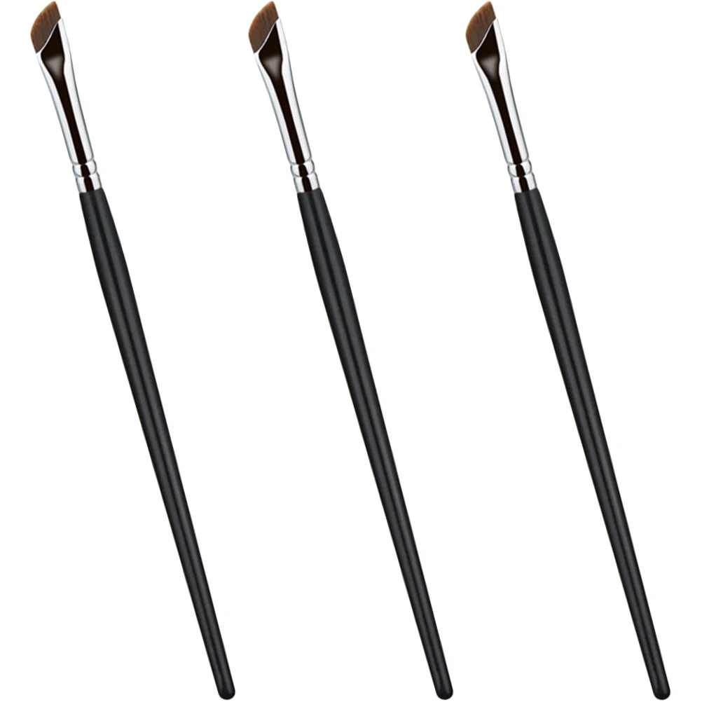 3pcs Eyebrow Brush Set Small Lightweight Sturdy Handle Flexible Tip For Travel Home Makeup Application Concealer Brush Eyeliner