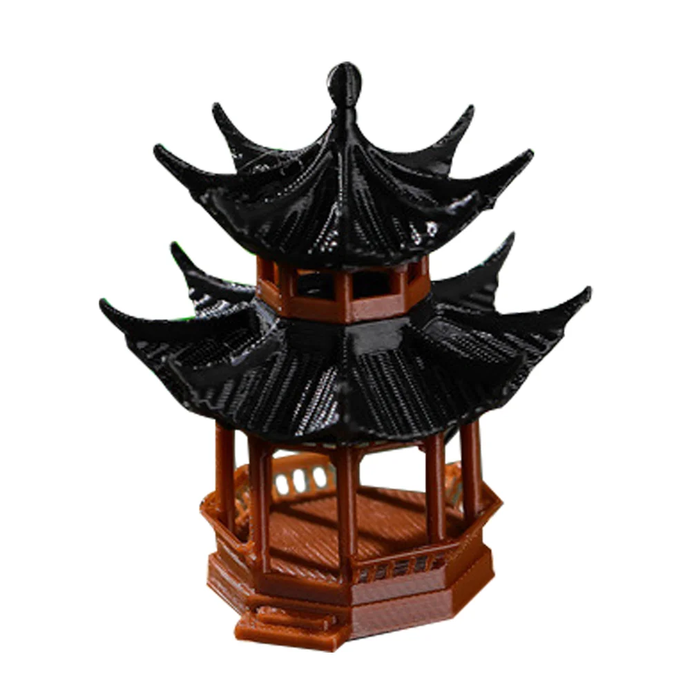 

Pavilion Decorations Gazebo Micro Landscape Ornament Tabletop Desktop Ornaments Garden Plastic Statue Aquarium Bonsai