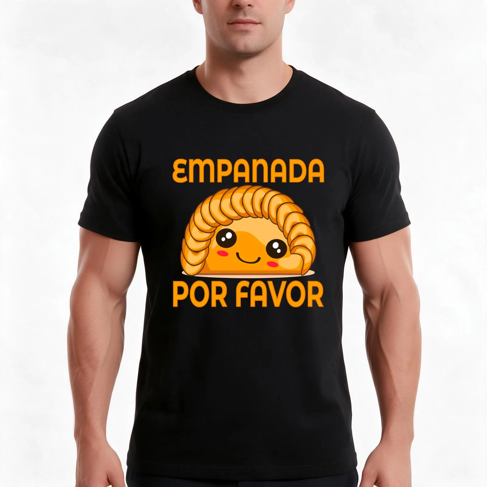 Empanada T-Shirt, Summer Casual Cotton Tee, Oversized Streetwear Tops, Vintage Graphic Print, Loose Fit Short Sleeve