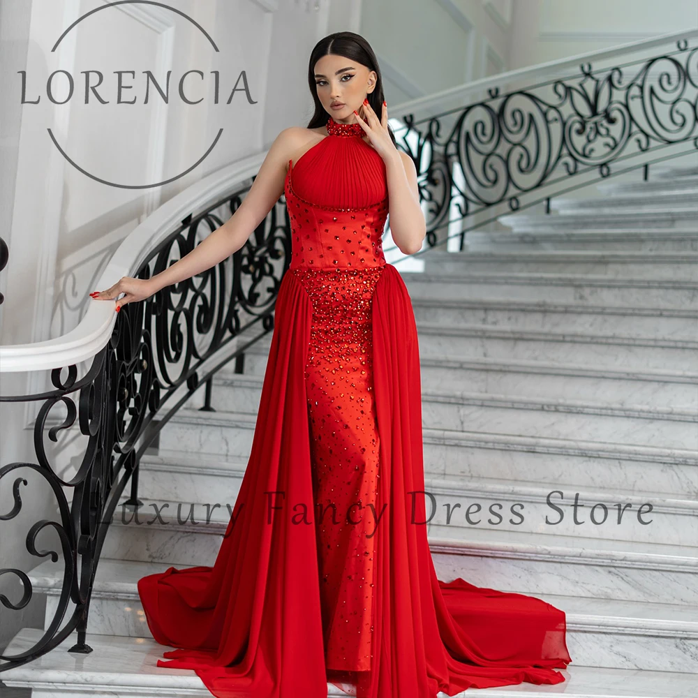 

Luxury Rhinestone Prom Dresses for Women Tulle Train Straight Evening Party Gowns Customized Sleeveless vestidos largos fiesta