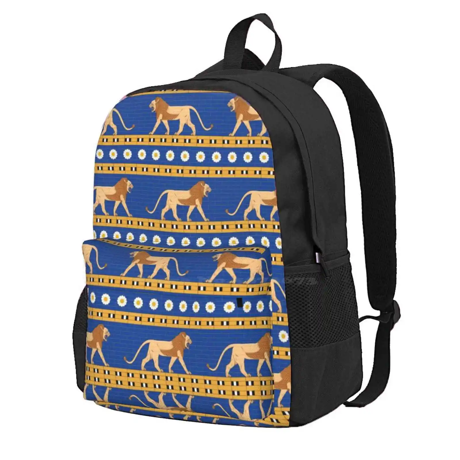 Babylonian Designs Lion Hot Sale Schoolbag Backpack Fashion Bags Enki Sumerian Babylonian Assyrian Akkadian Mesopotamian