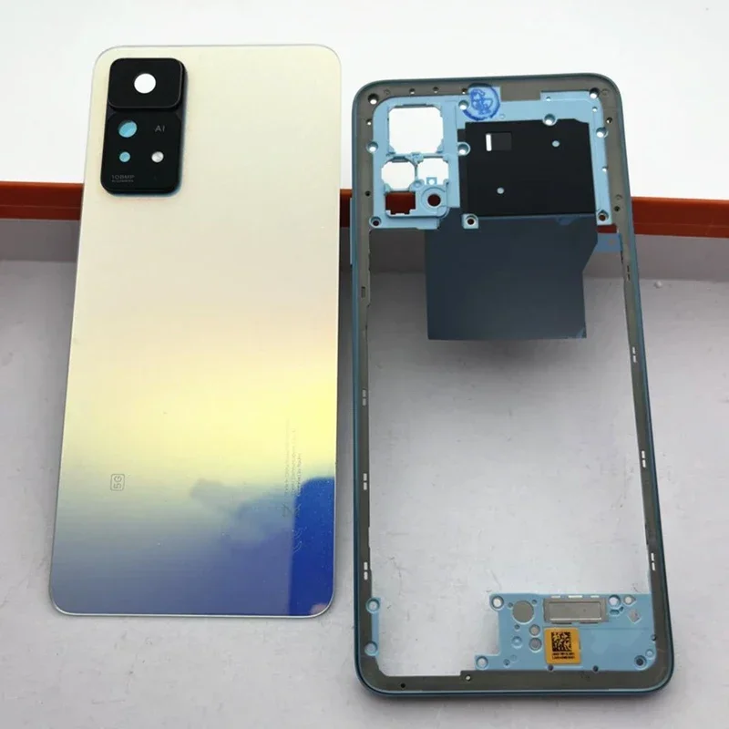 Middle Frame For Redmi Note 11 Pro 5G 2201116SG Glass Battery Cover  With Camera Lens Replacement