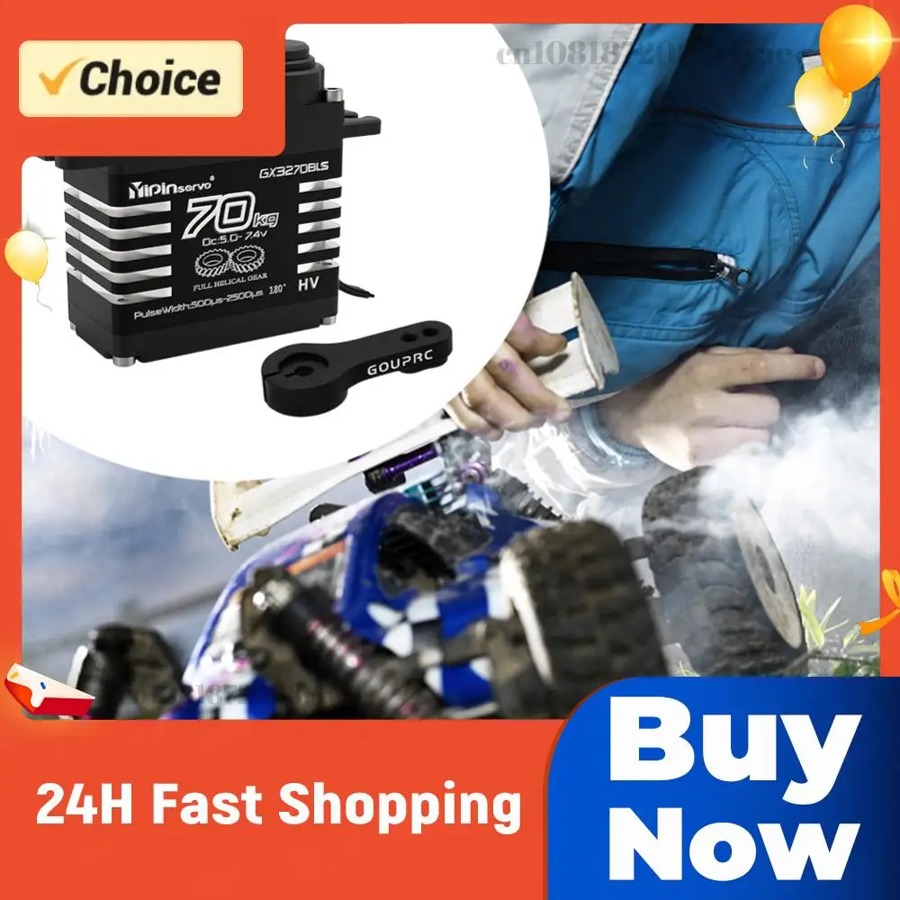

70KG Brushless Servos 7.4V Oblique Gear High Torque Servos Digital Servos for 1/8 1/10 1/12 RC Truck Car Crawler Boat Robot