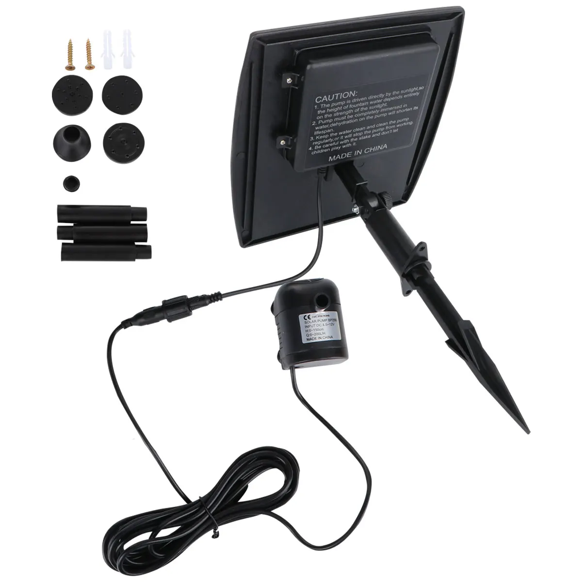 

2.5 Water Pump Outdoor Watering Submersible Water Fountain for Pond Pool Aquarium Fountains Spout Garden Patio Maximum F