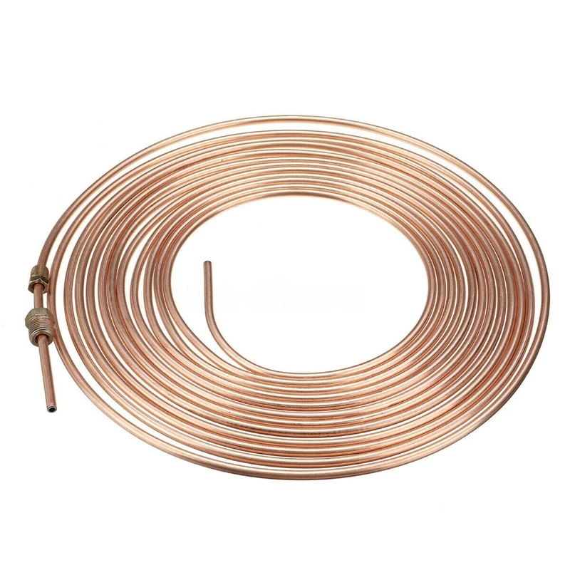 4 Pack 25Ft Copper Nickel Brake Line Tubing Kit 3/16 Inch OD + 60Pcs Fitting Nuts