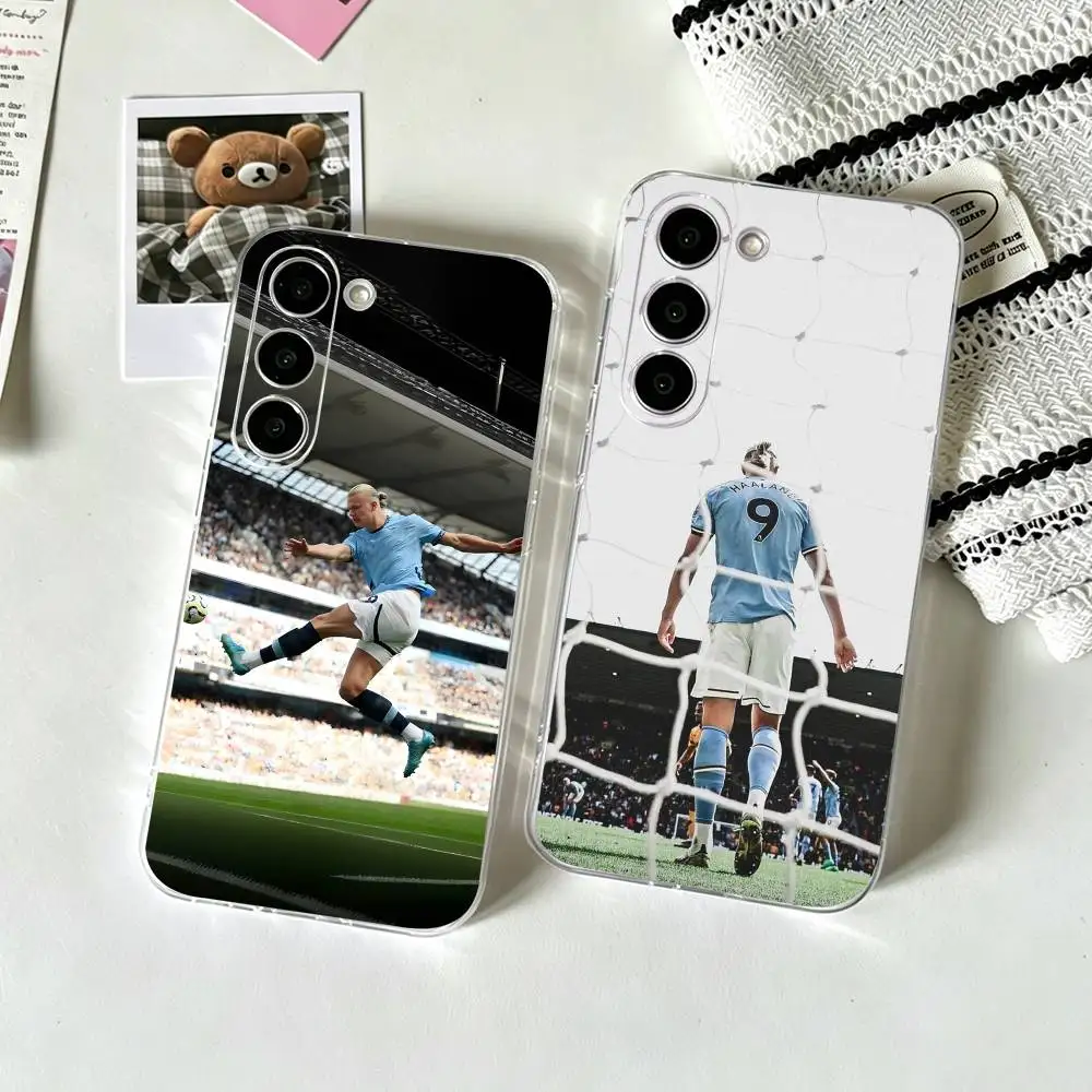 

Football Star E-Erling H-Haaland Phone Case For SamsungA10,12,20,21S,30,31,40,50,51,52,70,71 Transparent Cover