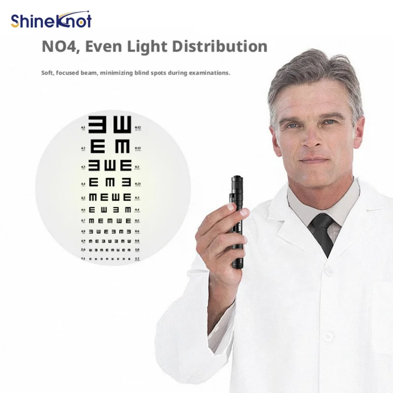 SHINEKNOT LED Aluminium Alloy Penlight White Yellow Light Medical Examination Lighting Ophthalmology ENT Mini Portable Torch