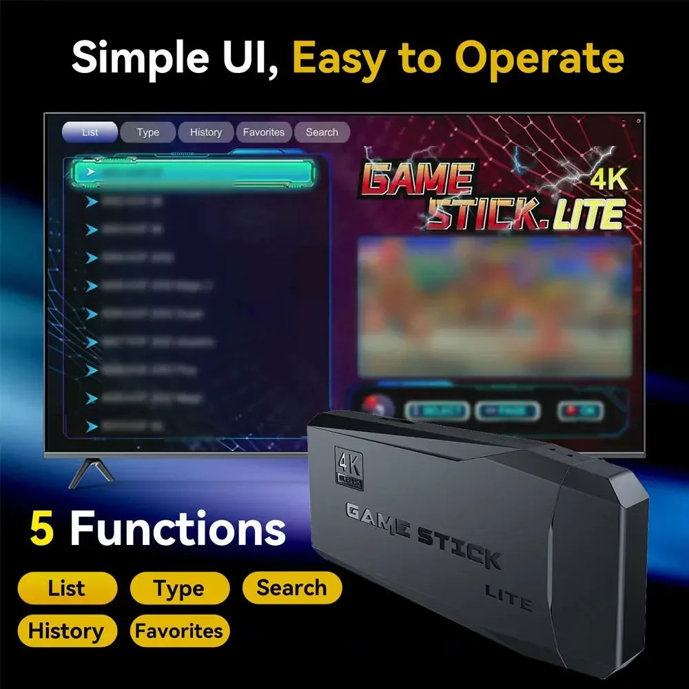 M8 Video Game Console Built-in 20000 Games Wireless Controller TV Game Stick 4K HD Retro Mini Handheld Game Player