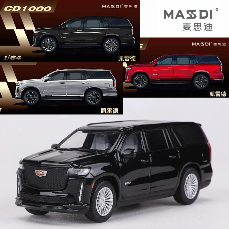 MASSDI 1/64 Cadillac Escalade Auto Legierung Motor Fahrzeug Diecast Metall Modell Kinder Spielzeug für Jungen Freunde Geschenke Sammeln Ornamente