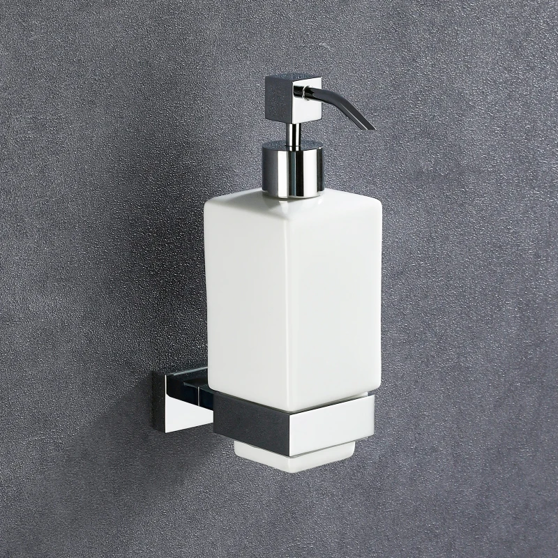 

Customizable Wall Mounted Liquid Soap Dispanser Ceramic Luxury Hotel Bathroom Soap And Bath Dispenser Brass Kitchen Accessories