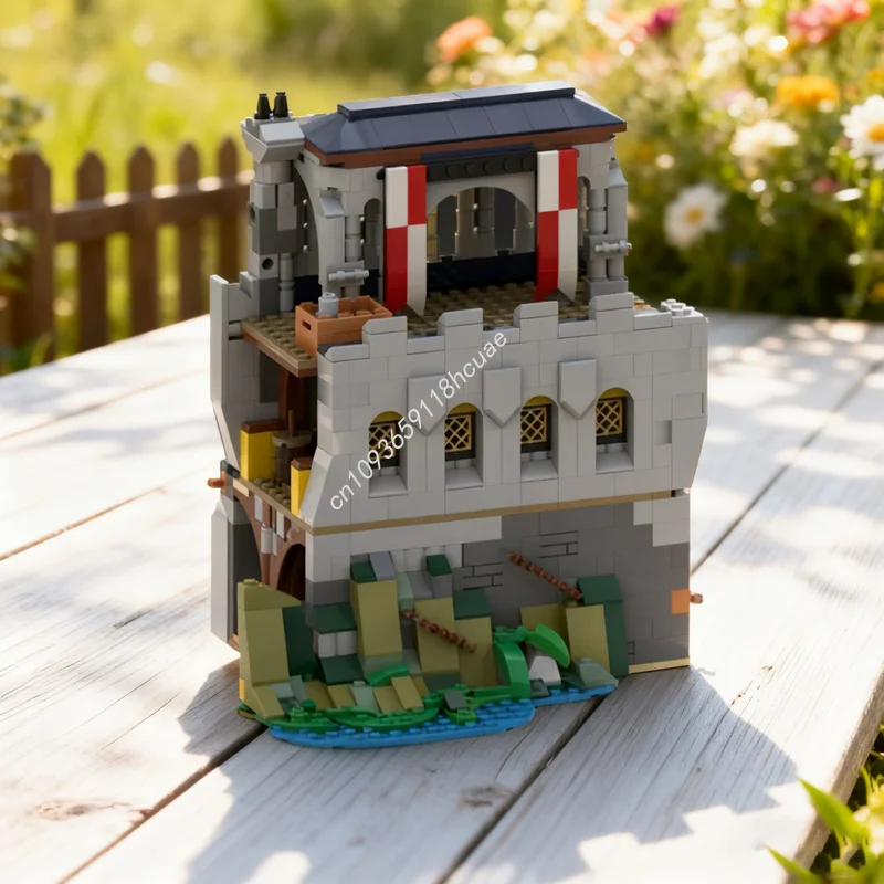 

1129 шт. MOC Lion Knight s Castle Extension Creator 3 1ed Модель игрушки Строительные блоки DIY идея Образование Рождественский подарок Кирпич Дети