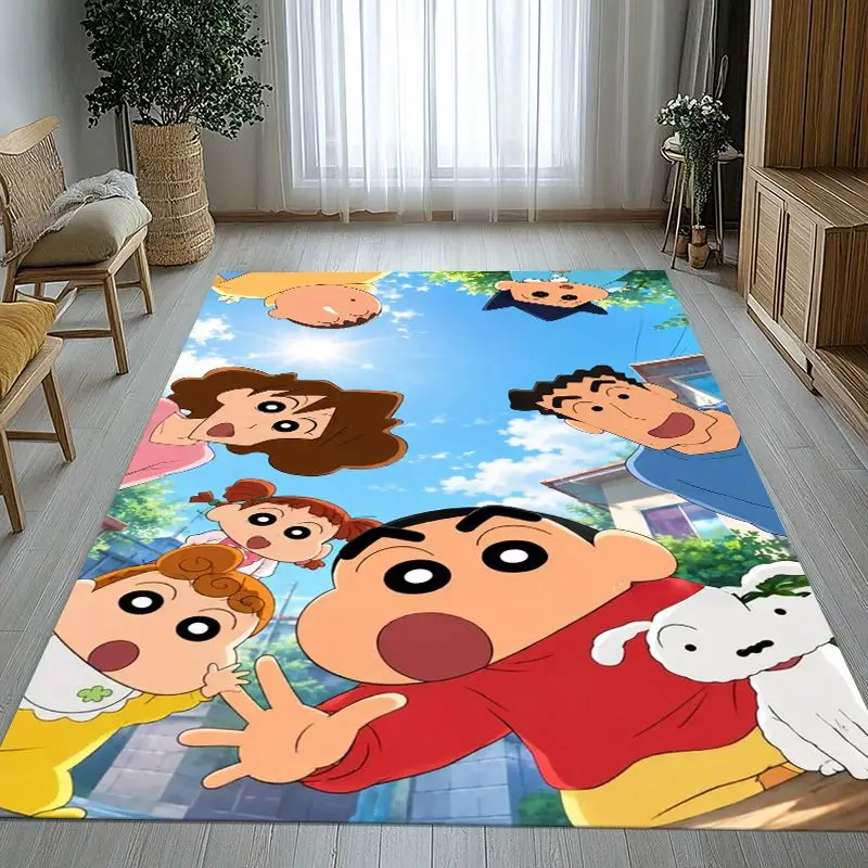 3D C-Crayon Shin-chans Cartoon Area Rug,Soft Non-Slip Carpet Mat for Living Room Bedroom Kids Playroom,Sofa Floor Rug,Home Decor