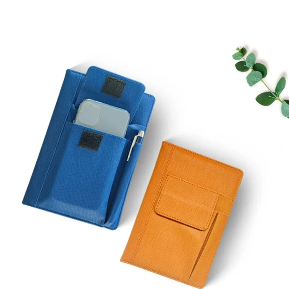 Portable A5 Notebook with Pocket Retro To Do List Meeting Minutes Book Diary Stationery PU Leather Notebook Students
