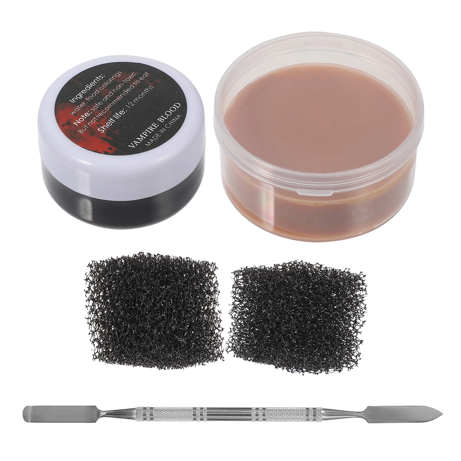 1 set 1 set make-upkit realistische neplittekens snijdt brandwonden speciale effecten huidwas voor Halloween kostuumfeest body paint gezichtskunst