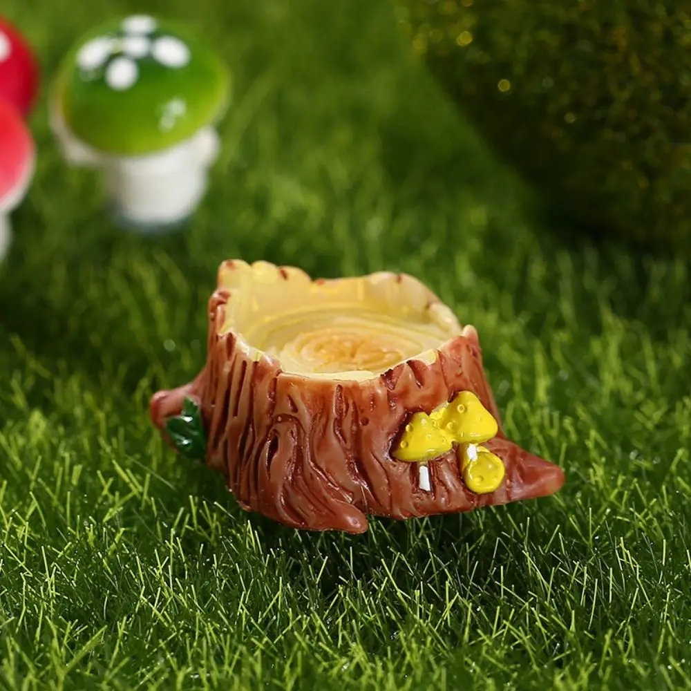 Creative Cute Simulation Tree Stump Cartoon DIY Resin Small Tree Stump Tree Stump Shape Tree Stump Ornaments Outdoor