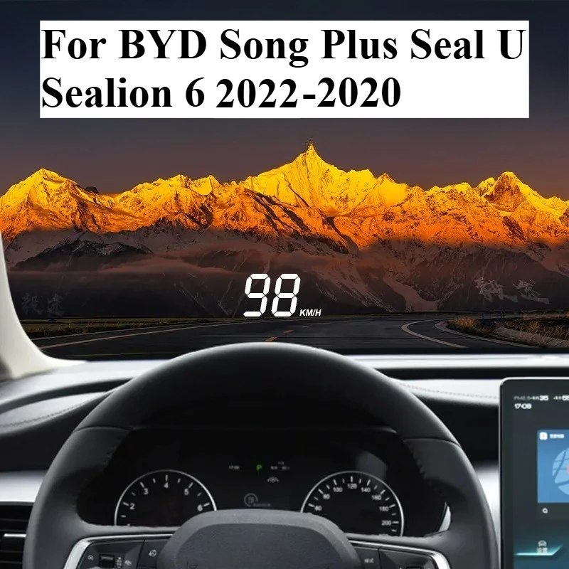 

Специальный головной дисплей HUD, скрытый цифровой спидометр, температура воды для BYD Song Plus Seal U Sealion 6, 2021, 2020